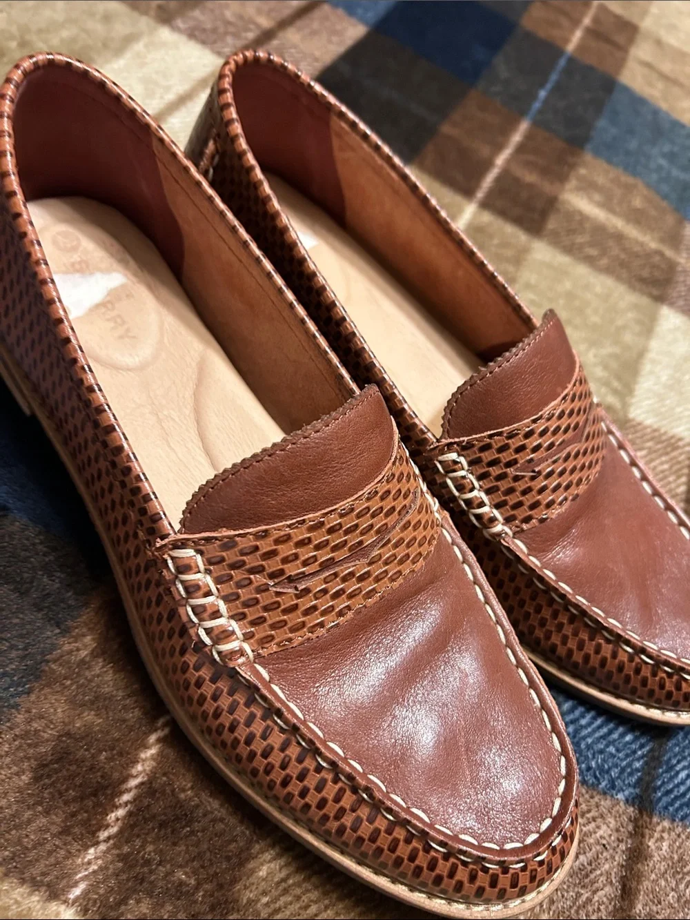 Sperry Brown Leather Slip-On Loafers
